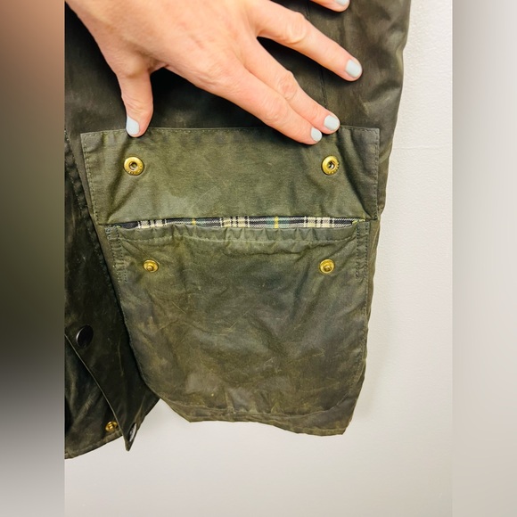 Barbour Vintage Westmorland Waxed Hunting Gilet Vest | Size M - Picture 10 of 16